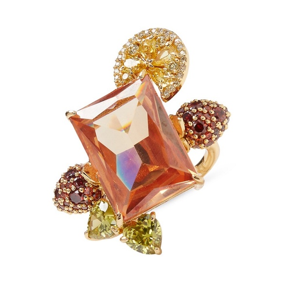 Kate Spade Good Spirits Rose Gold Cocktail Ring Size 6 - Picture 2 of 4